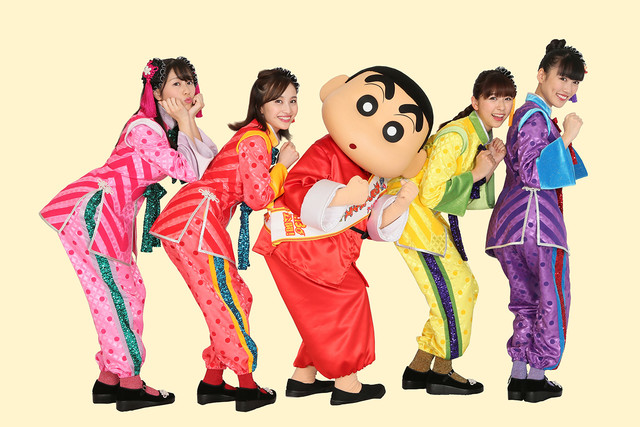 ももいろクローバーZと野原しんのすけ。