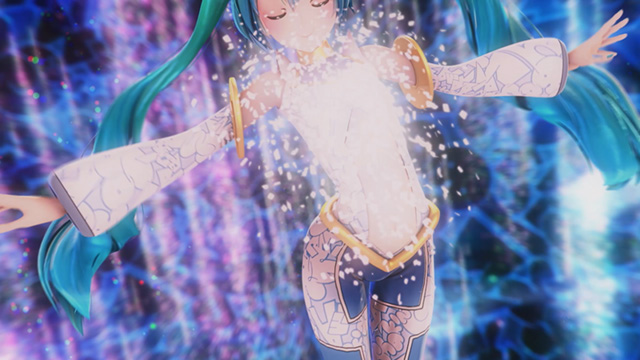 初音ミクの変身シーン。