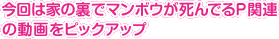 家の裏でマンボウが死んでるP関連の注目動画をご紹介!!